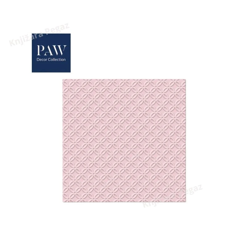Salvete PAW LUX INSPIRATION MODERN LIGHT PINK 33x33cm NS34925 troslojne dekorativne papirne salvete nežno roze boje za elegantnu dekoraciju stola 