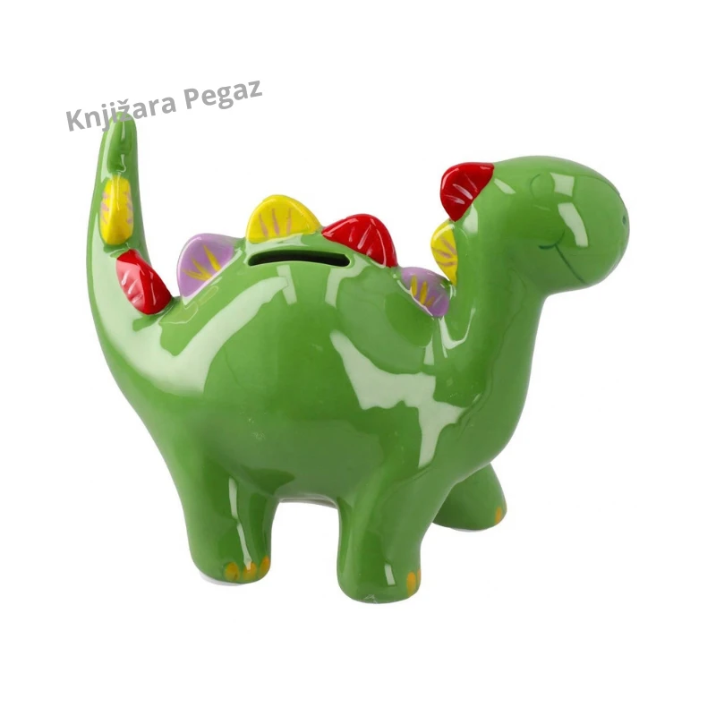Takk keramička kasica za novac Dino, dinosaurus, zelena, za decu 701761