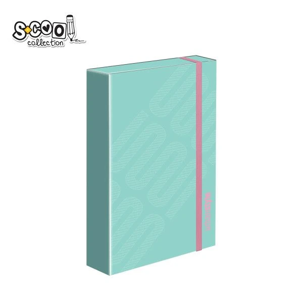 Scool fascikla A4 Premium sa gumom Urban Style svetlo plava 31×24×4,5 cm – UV lak i čvrste 4D korice (SC2768)