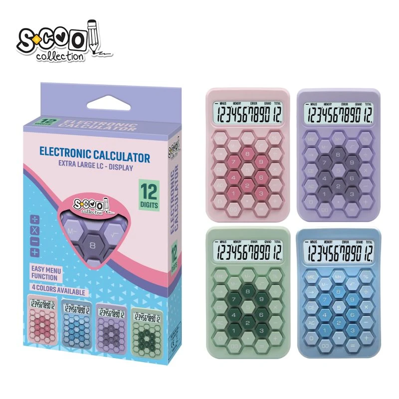 SCOOL Kalkulator SC3239 – 12 cifara, veliki ekran, soft touch tasteri