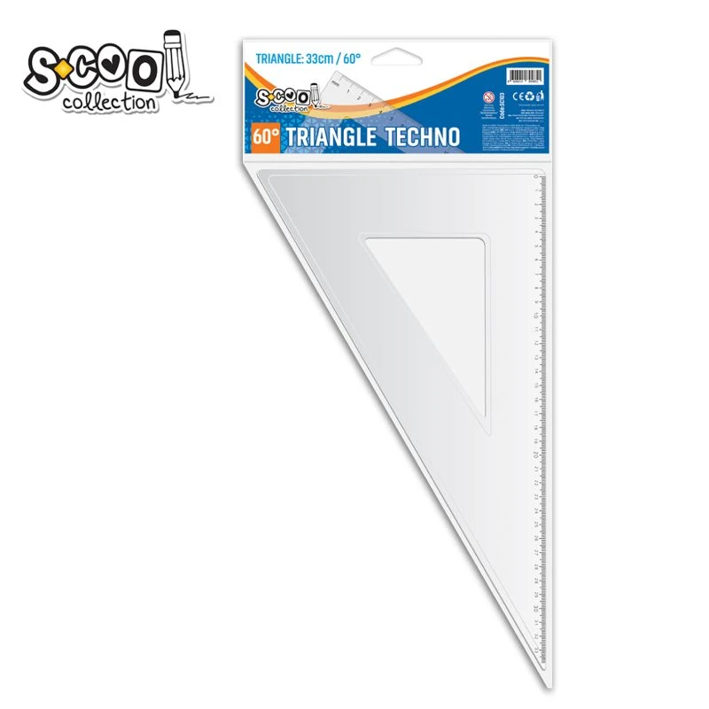 SCOOL Trougao Techno SC103 – 33 cm, 60°, providni plastični trougao