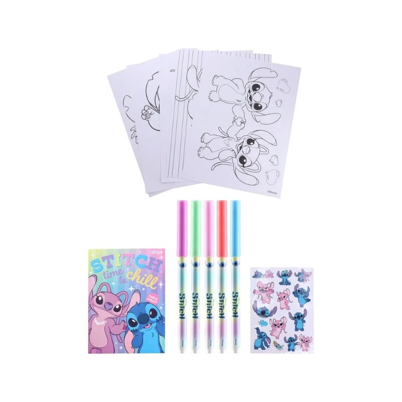 Disney Stitch set za bojenje 325025 sa flomasterima, stikeri, sveska i listovi za bojenje, kreativni set za decu