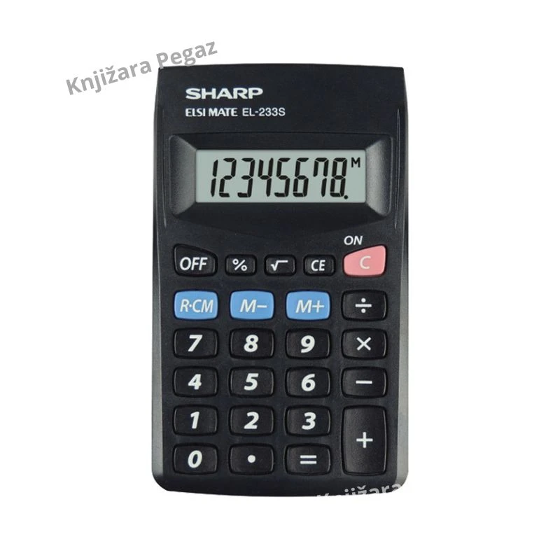 Sharp EL-233S džepni kalkulator 8 cifara mali crni EL-233SB-BK