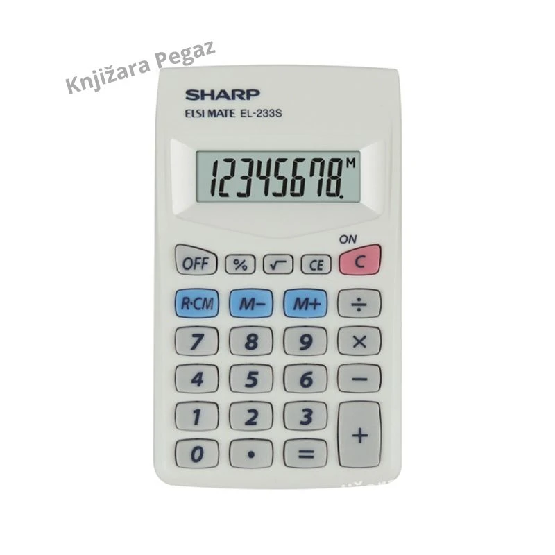 Sharp EL-233S džepni kalkulator 8 cifara beli