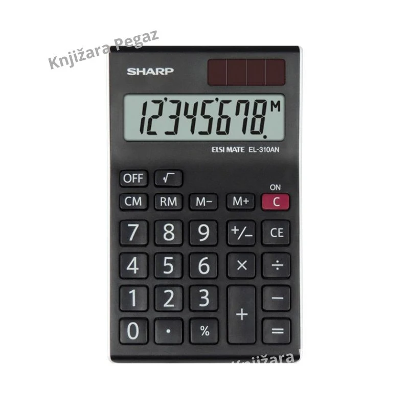 Sharp EL-310AN-WH komercijalni stoni kalkulator 8 cifara solarni crni