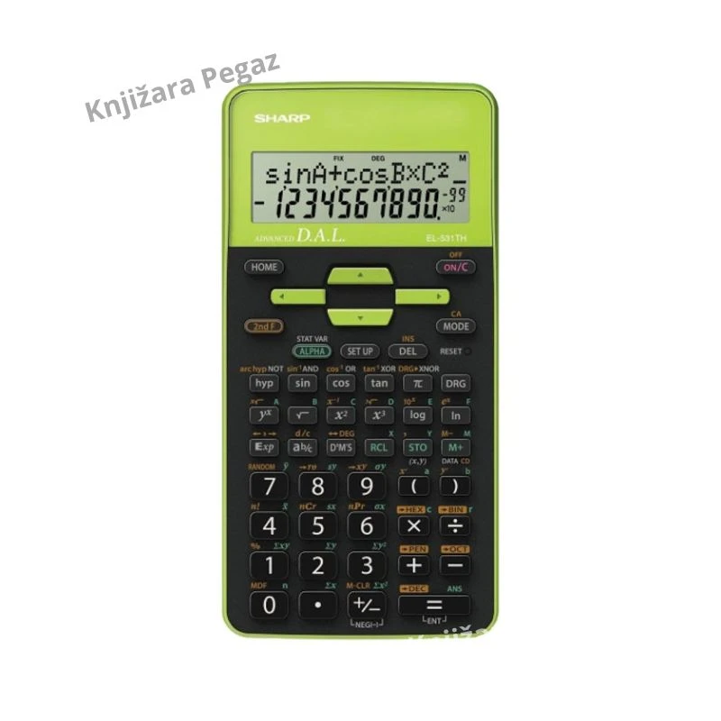 Sharp EL-531TH-GR tehnički kalkulator 273 funkcije 10 cifara 2-linijski crno-zeleni