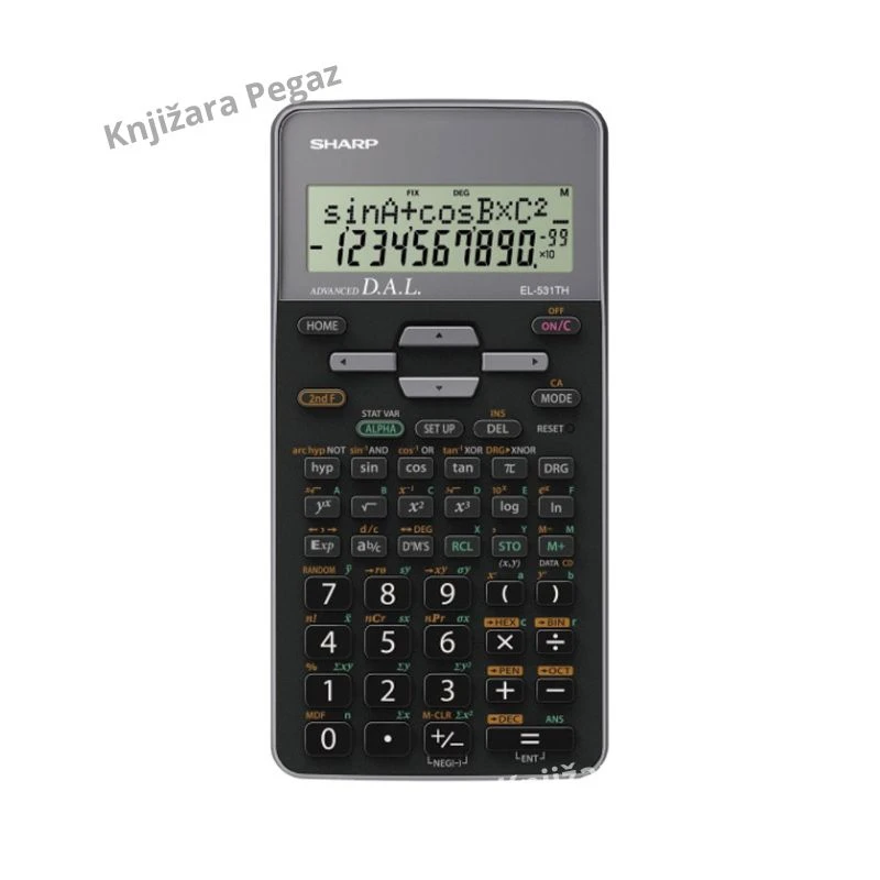 Sharp EL-531TH-GY tehnički naučni kalkulator 273 funkcije 10 cifara crno-sivi