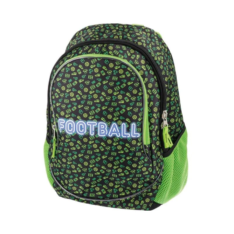 Smash ranac Sazio Football Neon 100554 – školski ranac sa fudbalskim neon motivom, vodootporan i lagan ranac zapremine 28L sa anatomskim leđima
