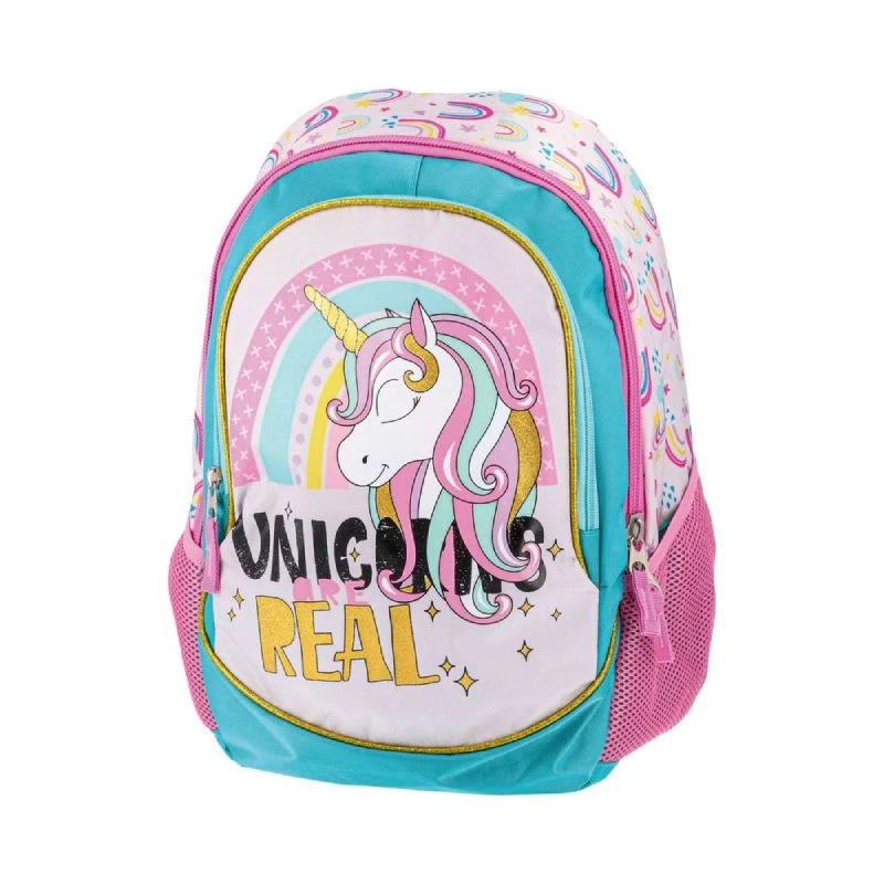 Smash ranac Unicorn Real Sazio 100555 – dečji školski ranac sa motivom jednoroga, vodootporan i lagan ranac zapremine 28L sa anatomskim leđima