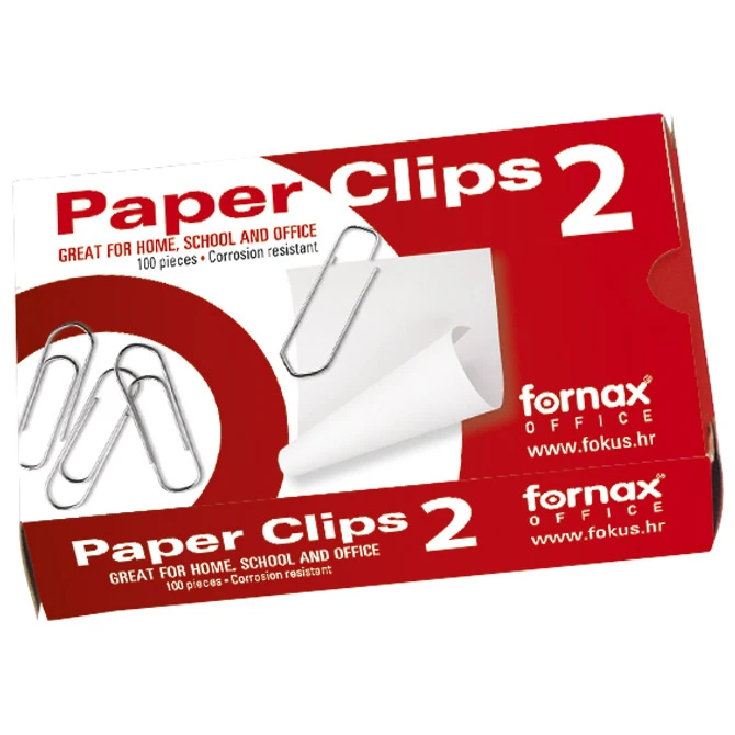 Fornax spajalice broj 2 – set od 100 komada, metalne spajalice za papir