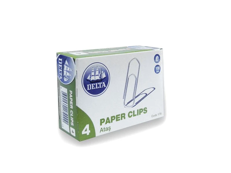 Delta spajalice broj 4 – pk100, niklovane, visokog kvaliteta, dužine 33 mm