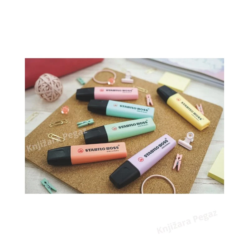 STABILO BOSS ORIGINAL Pastel signiri set 1/4 70/4-2 – pastelni markeri za podvlačenje teksta za školu, fakultet, kancelariju i planer