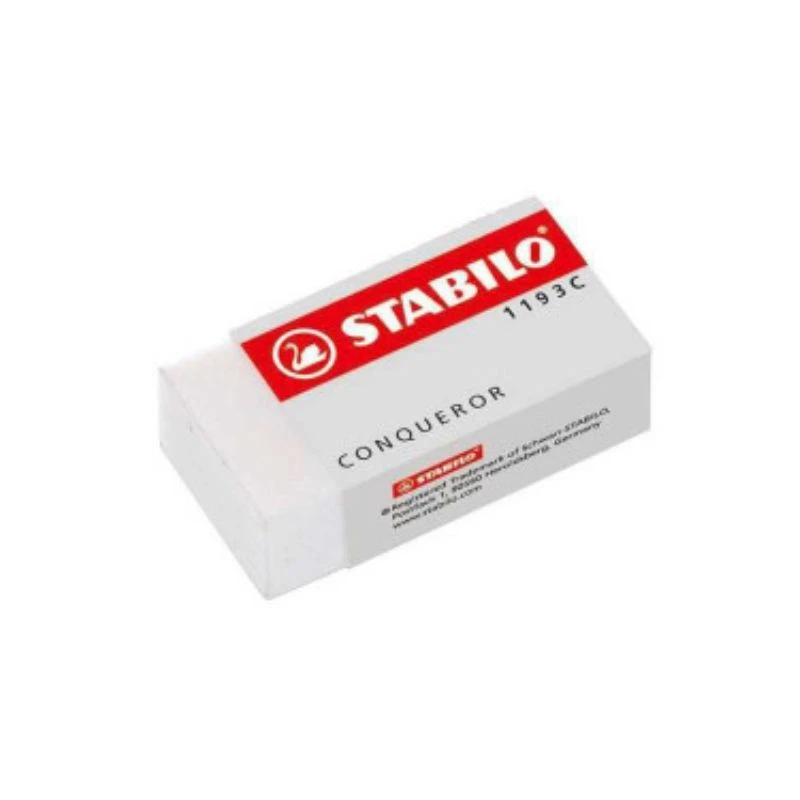 STABILO Conqueror 1193C gumica za brisanje – kvalitetna PVC-free gumica za čisto i efikasno brisanje grafitne olovke bez oštećenja papira