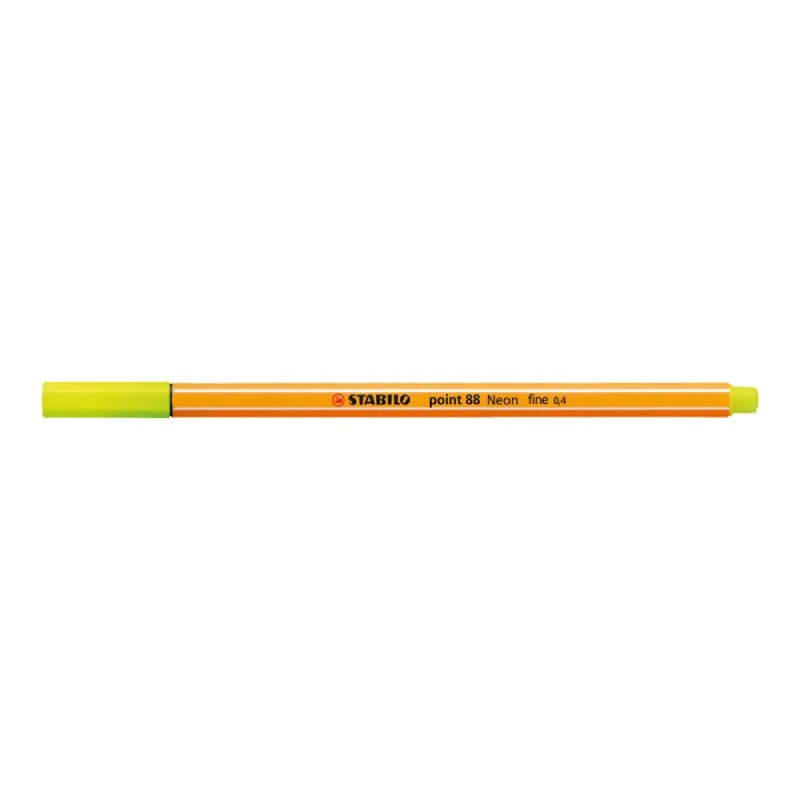 STABILO point 88 lajner 88/024 – neon žuta boja, tanki lajner 0.4 mm, heksagonalni oblik