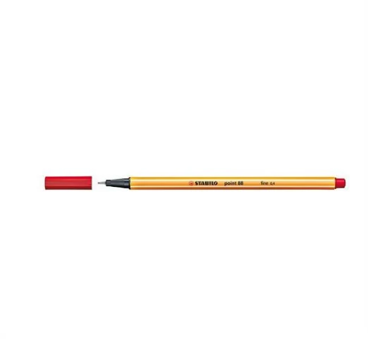 Stabilo Point 88/40 lajner, crvena – precizan flomaster 0.4 mm za školu, kancelariju i kreativno pisanje