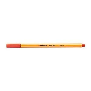 Stabilo Point 88/48 lajner, svetlo crvena – precizan flomaster 0.4 mm za školu, kancelariju i kreativno pisanje