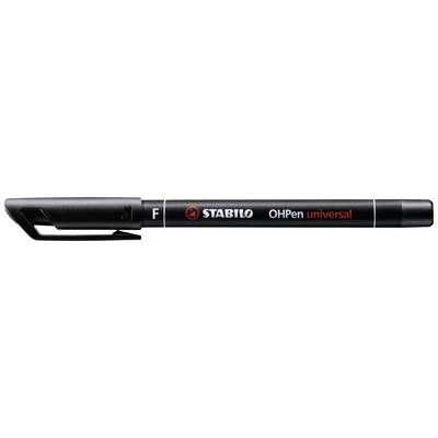STABILO OHPen Universal Marker F 842/46 crni (Black) – univerzalni permanentni marker 0.7 mm za precizno pisanje i označavanje