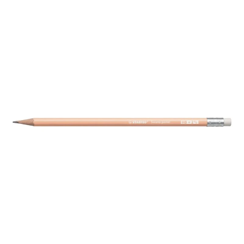 STABILO Swano Pastel grafitna olovka HB 4908-4 narandžasta (orange) – pastelna olovka sa gumicom, tvrdoće HB, idealna za školu, kancelariju i svakodnevno pisanje