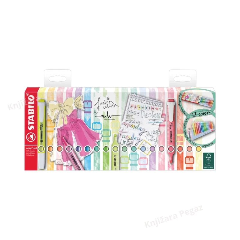 Stabilo Swing Cool set markera 18 kom 275/18-01 – tanki highlighteri neon i pastel boje 1-4 mm