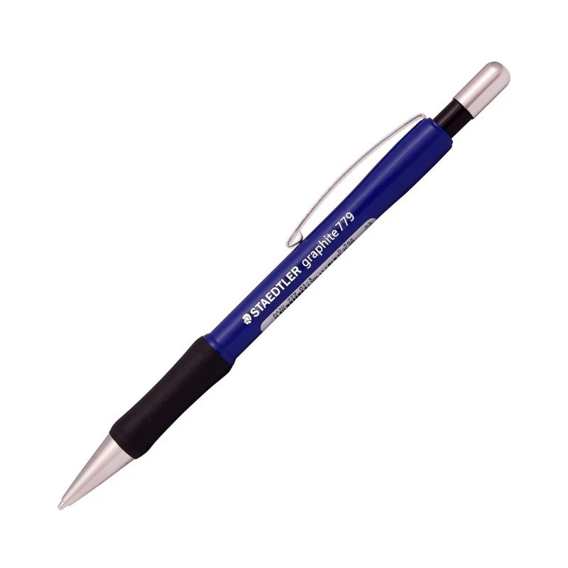 STAEDTLER Graphite tehnička olovka 779 0.5 mm plava – mehanička olovka sa ergonomskim gumiranim gripom, metalnim vrhom i visokom otpornošću mine na lomljenje