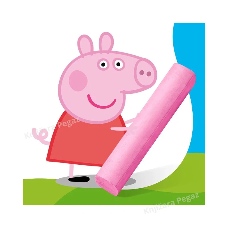 STAEDTLER Noris Junior Peppa Pig krede za crtanje po asfaltu 1/6, dečije jumbo krede za ulicu i beton, perive krede u boji za decu 2+ model 2365 C6 L1