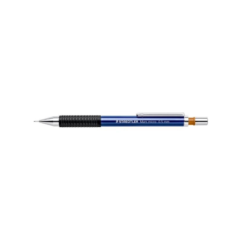 Staedtler Mars micro tehnička olovka 0.5 mm za precizno pisanje i tehničko crtanje sa metalnim klipom, gumiranom neklizajućom drškom i ugrađenom gumicom