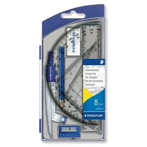 Staedtler Šestar Set 550 60 S8 – komplet sa lenjirima, gumicom, rezačem i olovkom