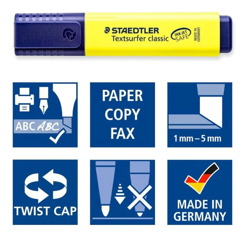 Staedtler Textsurfer Classic signir 364-1 neon žute boje, marker za podvlačenje