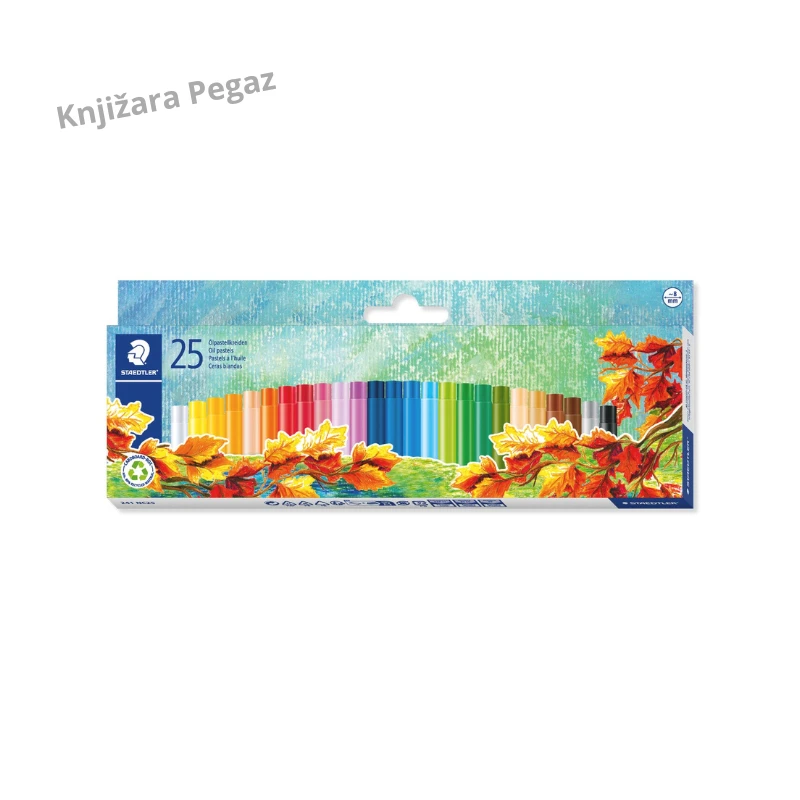 Uljane pastele STAEDTLER Noris Club 25 boja – model 241 NC25, set kvalitetnih pastela za crtanje i bojenje