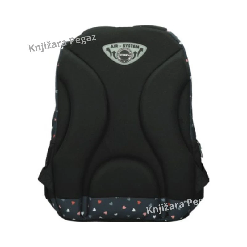 STREET Alfa Heartbeat ovalni školski ranac sa ergonomskim leđima i reflektujućim detaljima 531293