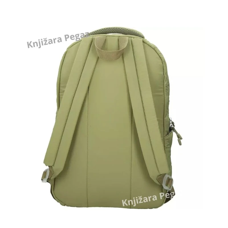 STREET Puffy Khaki ovalni ranac, veliki školski ranac sa 4 pregrade i podstavljenim leđima 531355