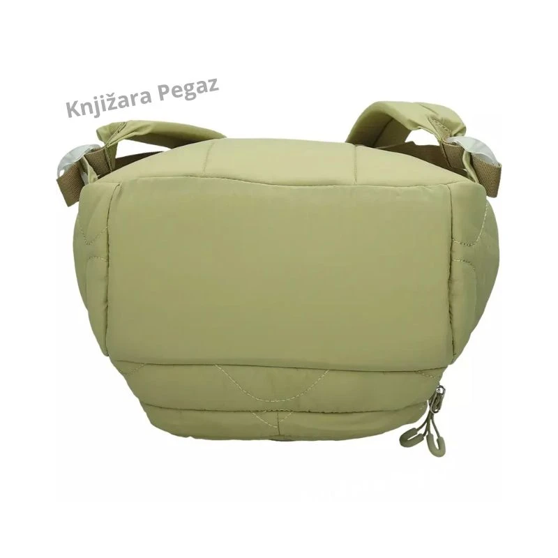 STREET Puffy Khaki ovalni ranac, veliki školski ranac sa 4 pregrade i podstavljenim leđima 531355