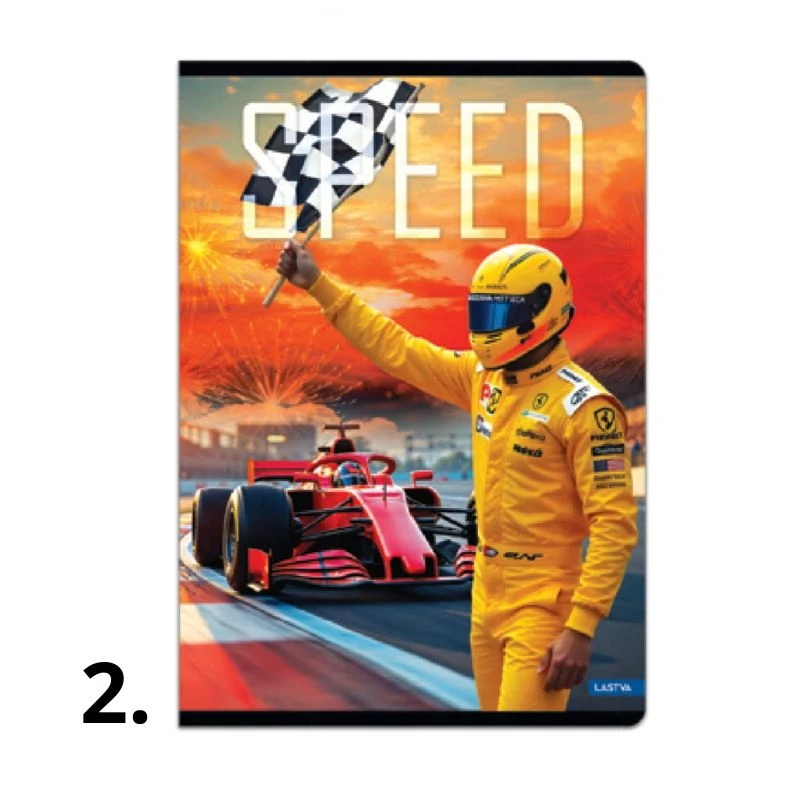 Sveska A4 linije 52 lista Speed Collection, Lastva, meki povez sa marginom i UV lakom