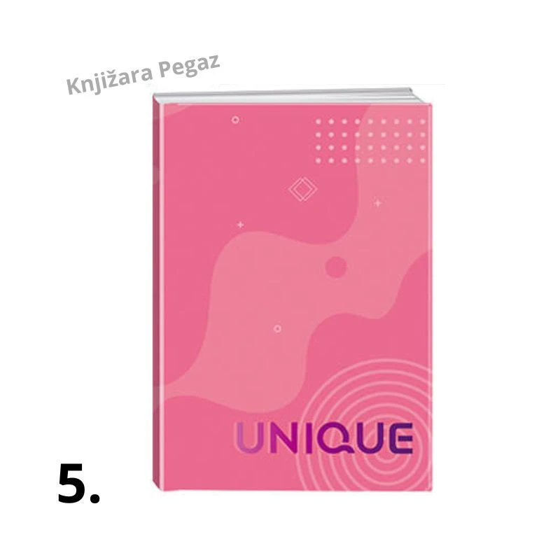 Sveska B5 Unique tvrdi povez 200 listova kvadrati 106350 – Premium školska sveska