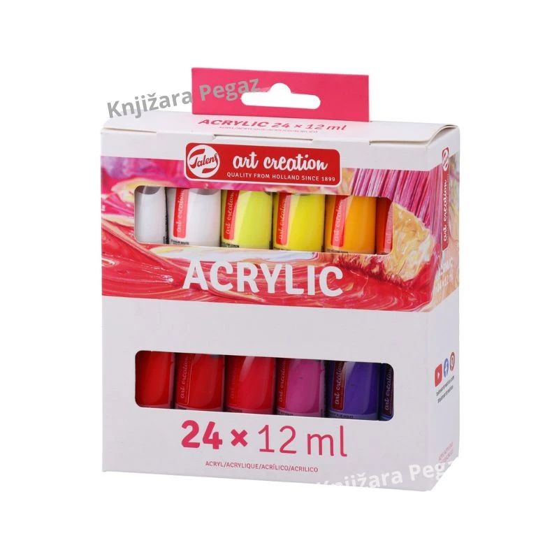 Talens Art Creation set akrilnih boja 24x12 ml – profesionalne akrilne boje za slikanje, hobi i umetnike