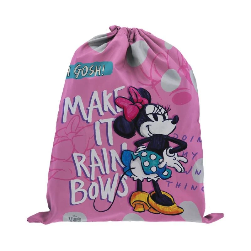 Minnie Mouse torba za patike i fizičko 318099 – Disney školska torbica sa pertlama, vodootporna sportska torba za devojčice 42x34 cm