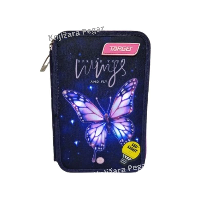 TARGET dupla puna LED pernica Cosmic Fantasy 29831 sa školskim priborom, LED svetlom