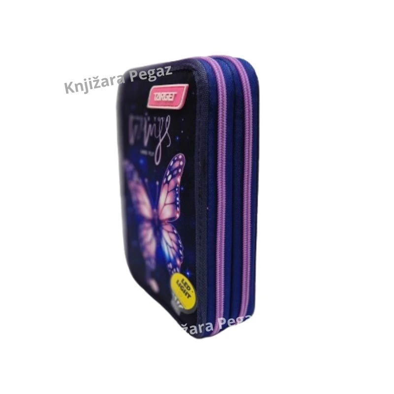 TARGET dupla puna LED pernica Cosmic Fantasy 29831 sa školskim priborom, LED svetlom