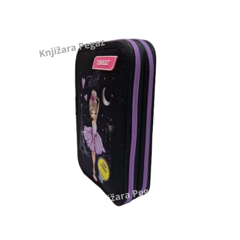 TARGET dupla puna LED pernica Prima Ballerina 29830 sa školskim priborom, LED svetlom