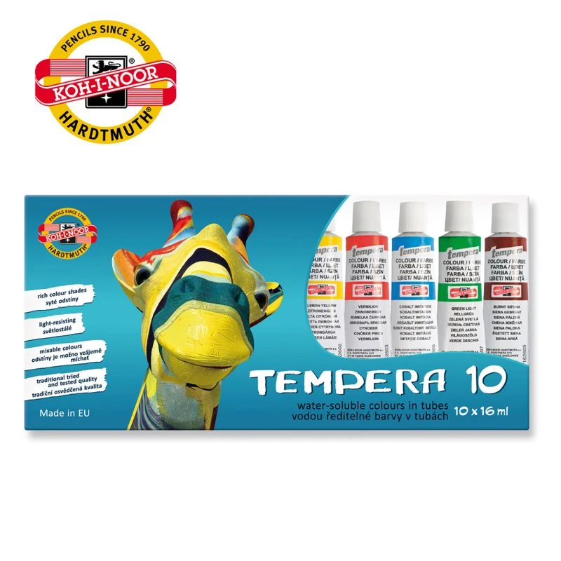 Tempere Koh-i-Noor 1/10 16ml – Profesionalni set tempere za školu i umetnost 1625S1001KS