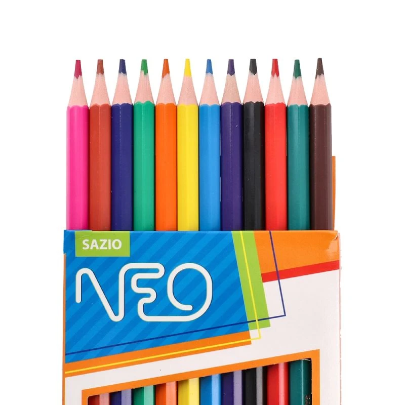 Triflex Colors SAZIO NEO drvene bojice, 12 boja, šestougaone, 102110