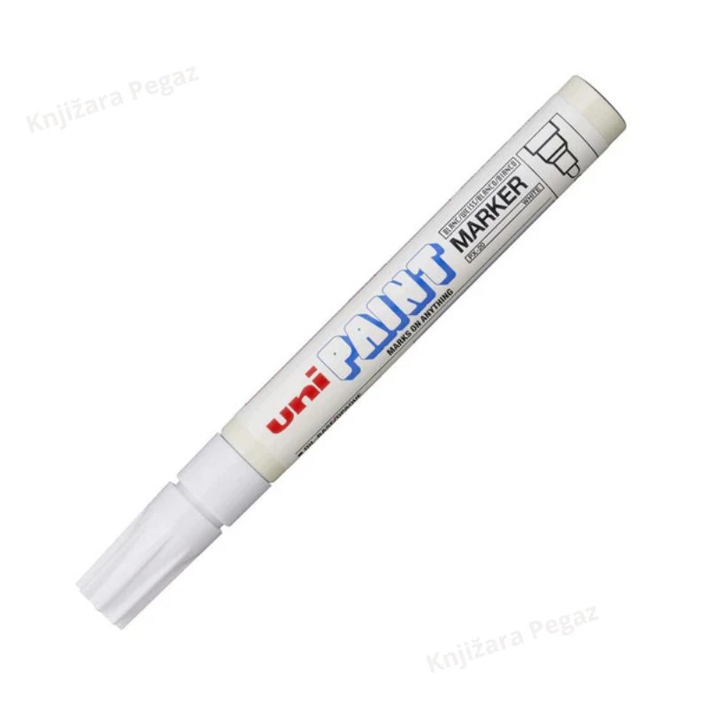 Uni-ball Paint marker PX-20 beli permanentni uljani marker za tamne površine debljine 2.2-2.8mm 