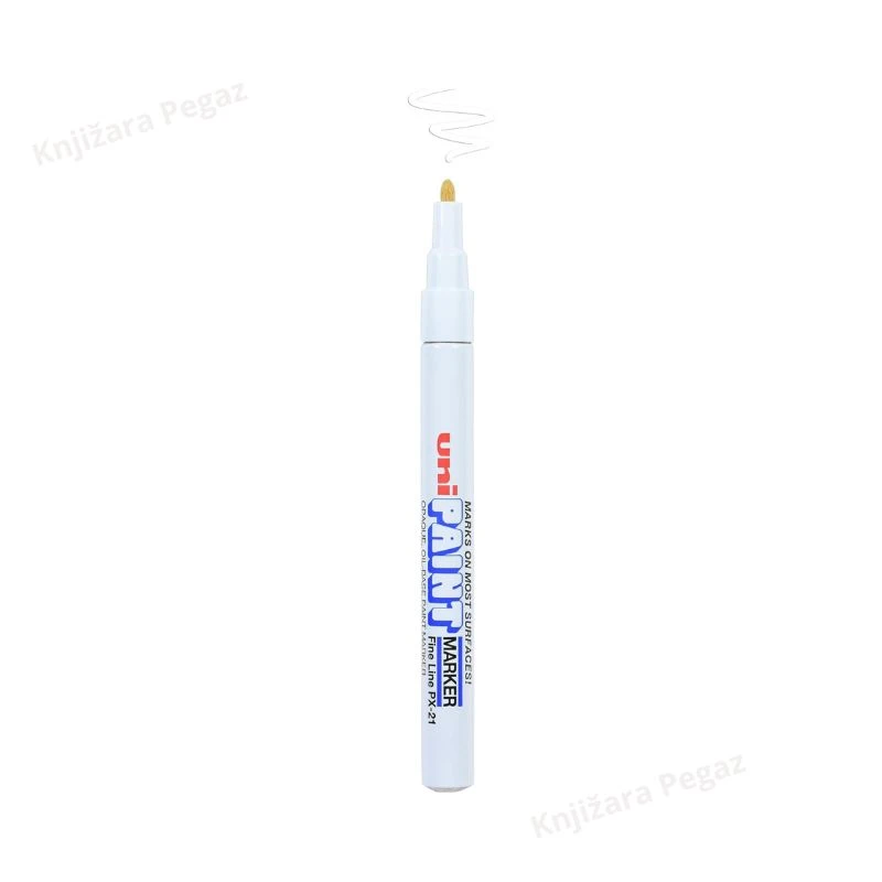 Uni-ball Paint marker PX-21 beli, permanentni uljani marker za tamne površine 0.8-1.2mm, precizni vodootporni marker
