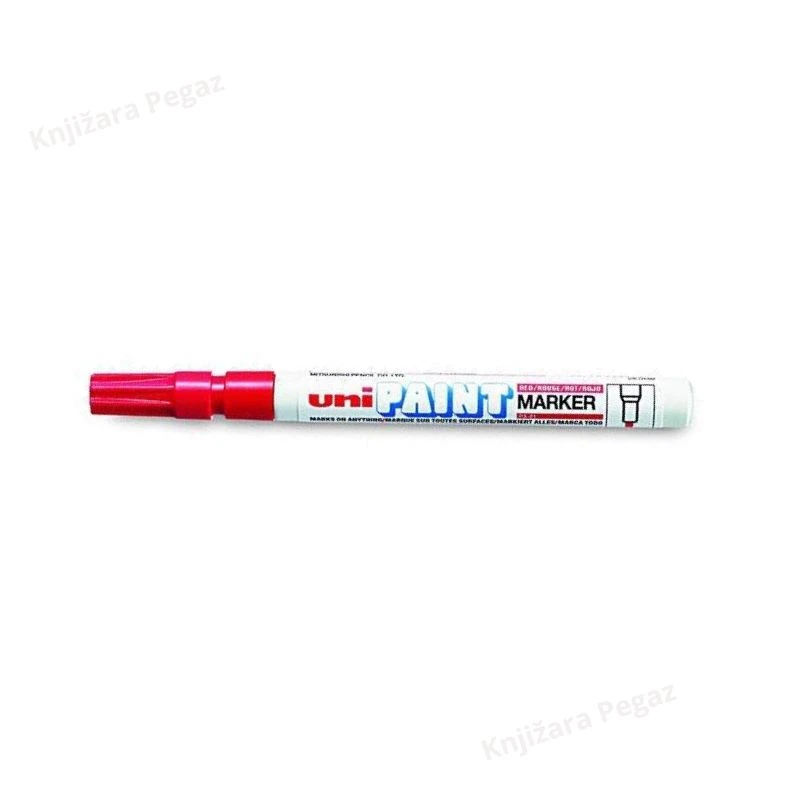 Uni-ball Paint marker PX-21 crveni, permanentni uljani marker debljine 0.8-1.2mm, precizni marker za metal, staklo, plastiku