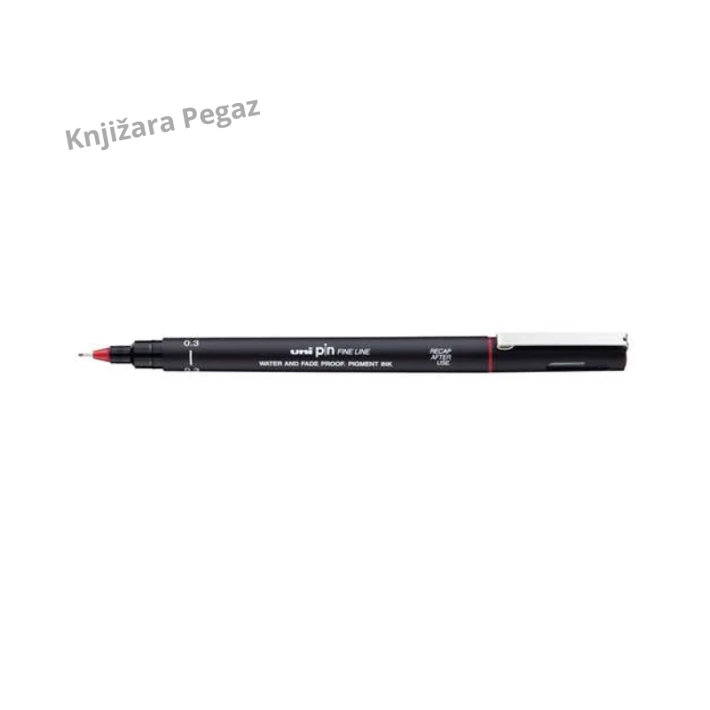 Uni-ball PIN fineliner 0.3 mm crveni pigmentni marker za crtanje