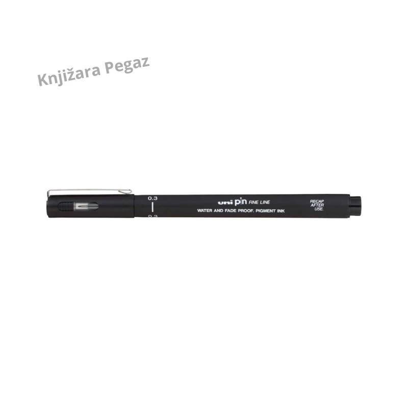 Uni-ball PIN fineliner 0.3 mm crni – vodootporni liner za tehničko crtanje i skiciranje