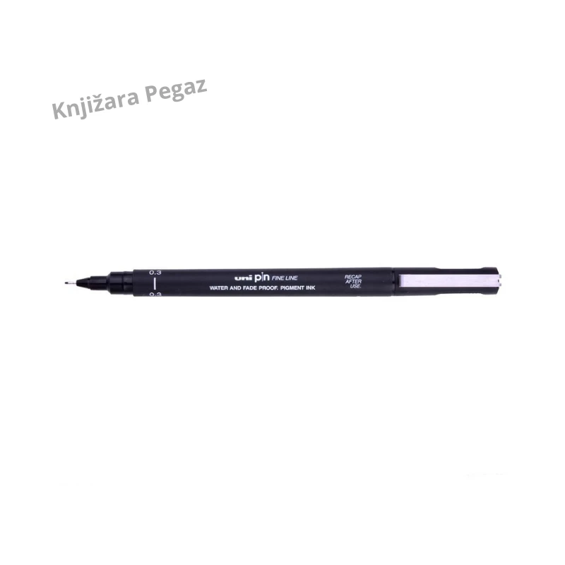 Uni-ball PIN fineliner 0.3 mm crni – vodootporni liner za tehničko crtanje i skiciranje