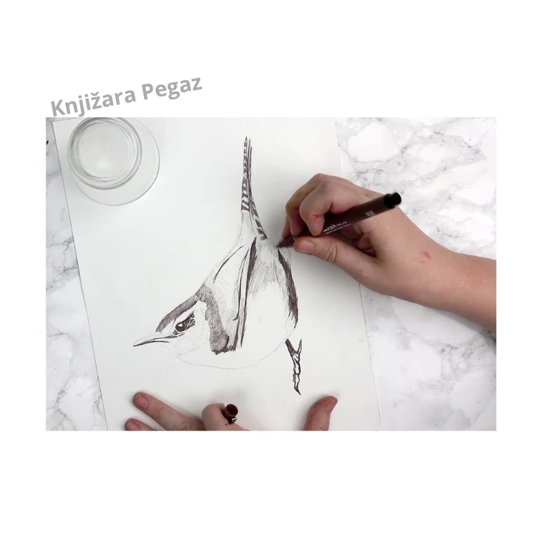 Uni-ball PIN fineliner 0.4 mm crni pigmentni marker za crtanje