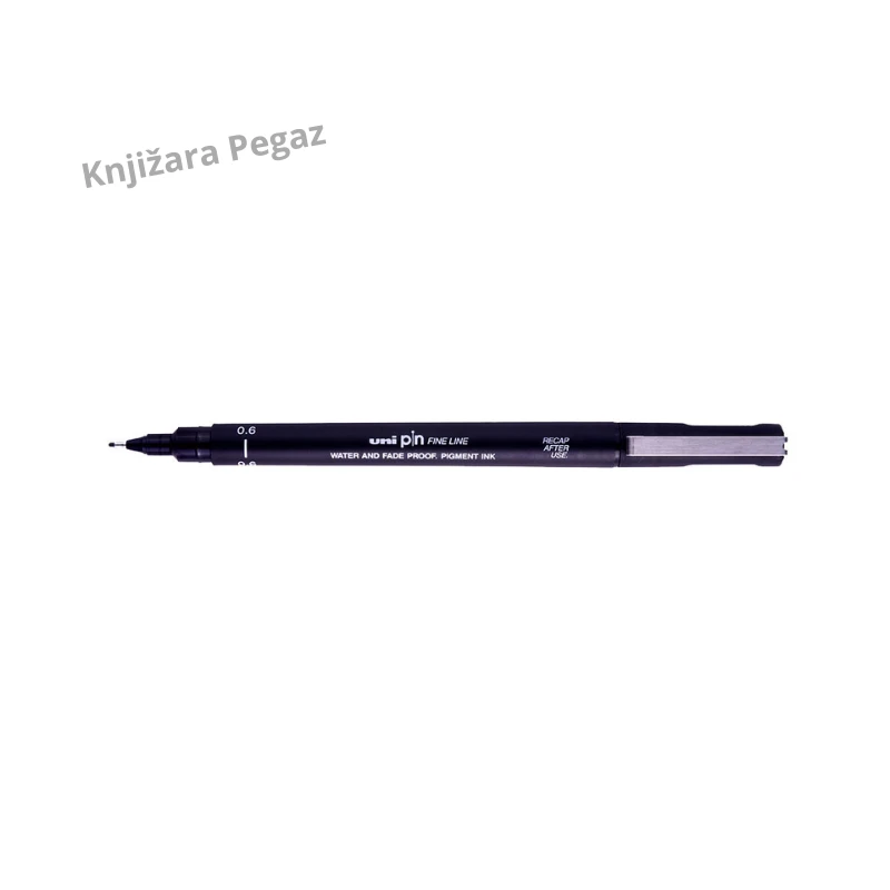 Uni-ball PIN fineliner 0.6 mm crni vodootporni marker za crtanje i skiciranje