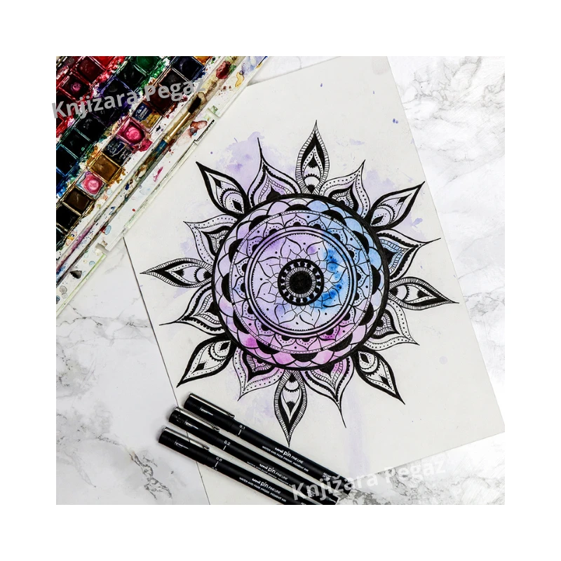 Uni-ball PIN fineliner 0.8 mm crni pigmentni marker za crtanje